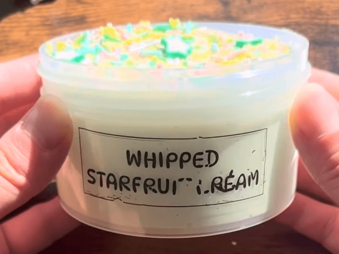 whipped starfruit cream